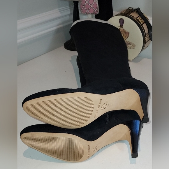 Enzo Angiolini Billion Black Fabric Tall Boots Size 10M NWOB - Picture 5 of 10